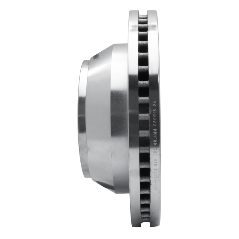 Ford E-Super Duty Brake Rotor (1) - Rear Left - R1 Concepts - Drilled & Slotted - Silver - `08-`20